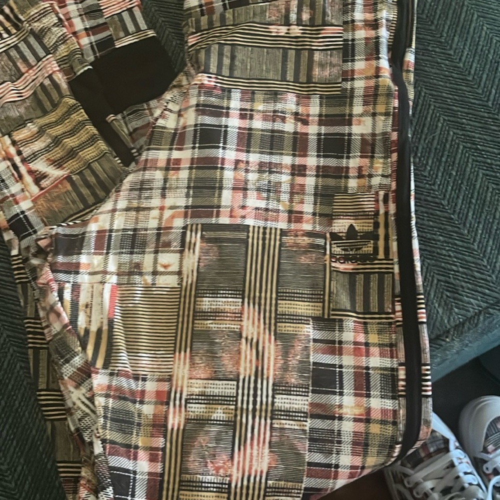 Adidas Plaid Skirt with Red and Cream Pattern